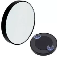 Espelho 9cm de Maquiagem com Ventosa Aumenta 5x 